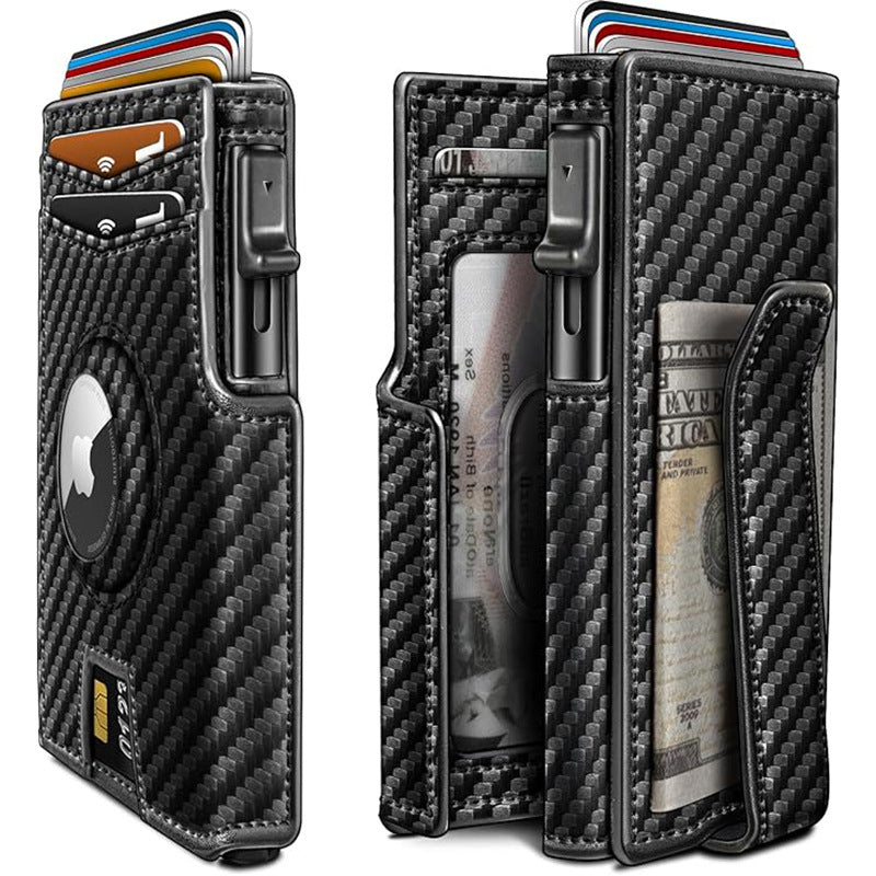 Men's Magnetic Flip Contrast Color Large Capacity Men's Wallets