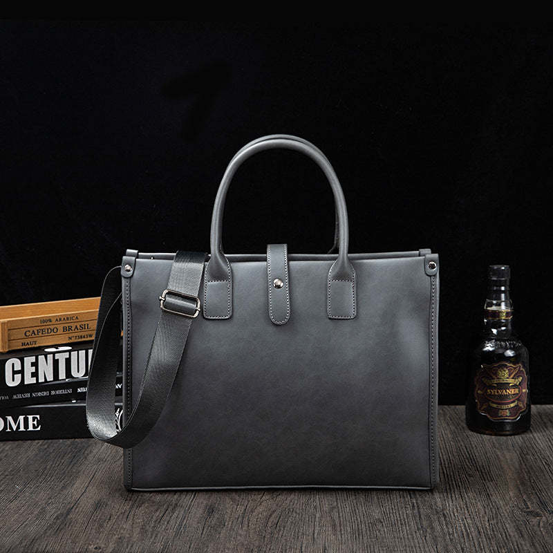 Women's & Men's & Crazy Horse Leather Shaping Business Men's Handbags