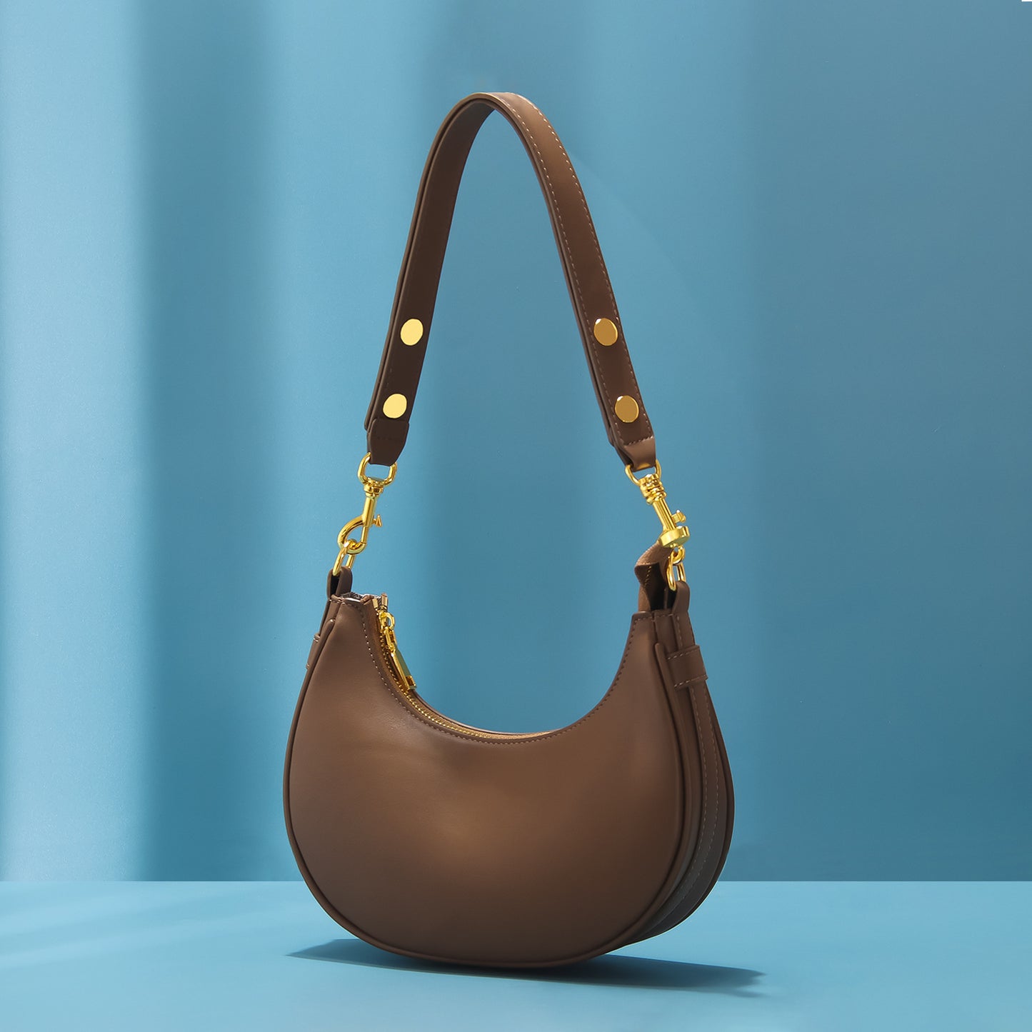 Women's Design Underarm Candy Color Moon Korean Shoulder Bags