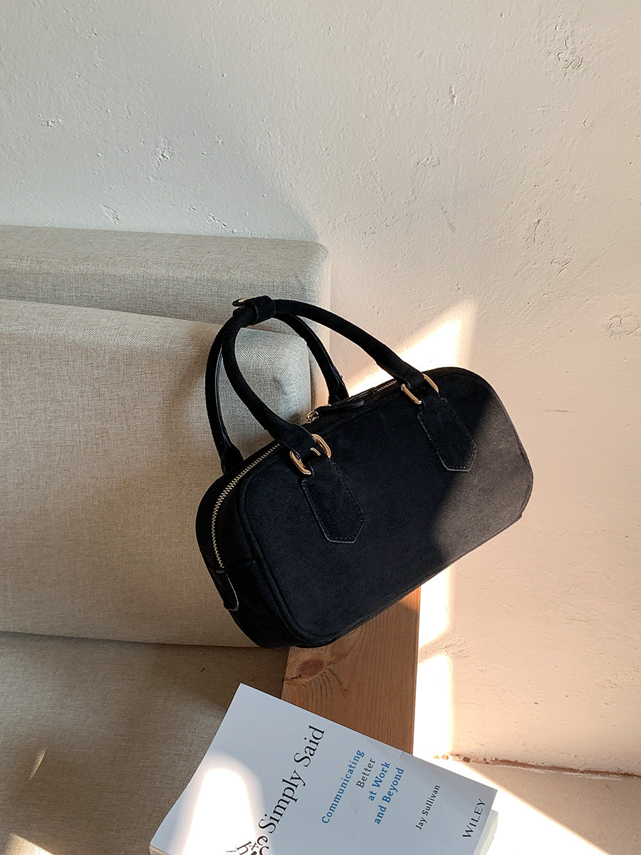 Women's Zipper Trendy Fashion Retro Suede Hand Crossbody Bags