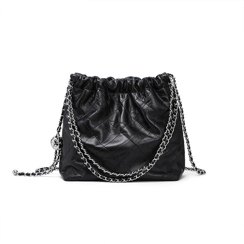 Women's Leather Large Capacity Chain Commuter Crossbody Bags