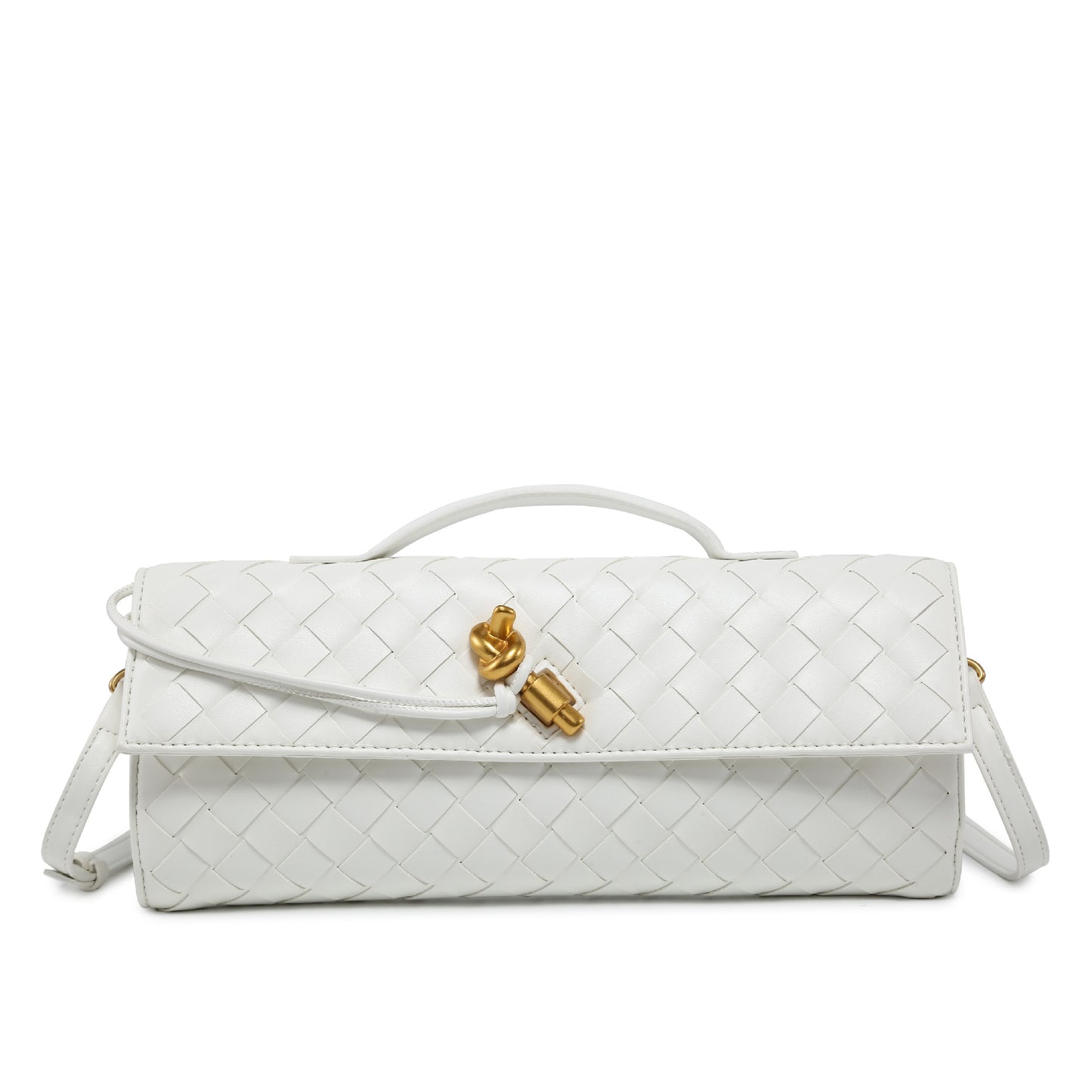 Woven Dinner French Stick Horizontal Hand Handbags