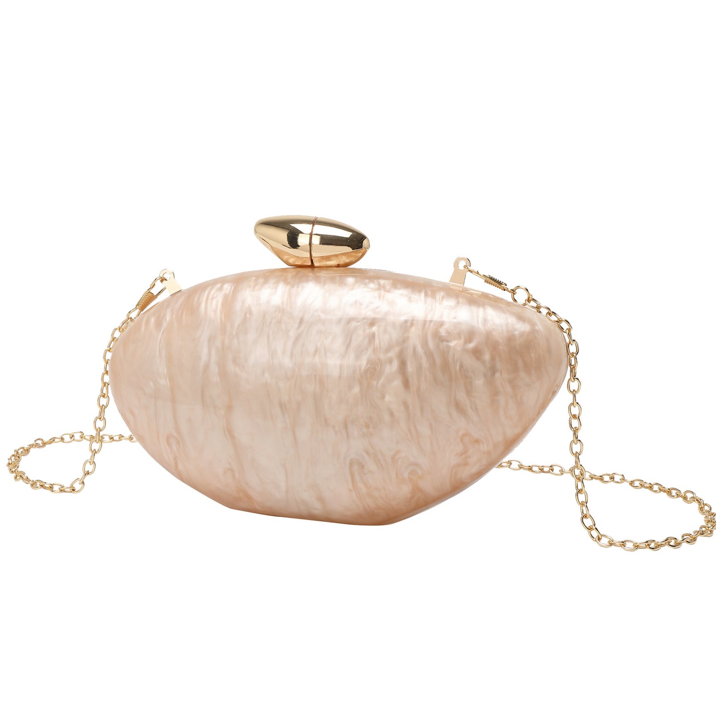 Women's Dinner Fashion Trend Acrylic Clutch Oval Handbags