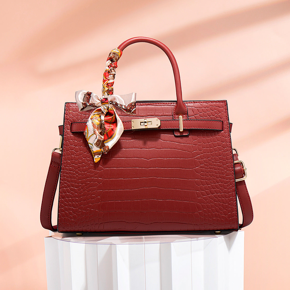 Women's Day Red Bride Wedding Large Capacity Handbags