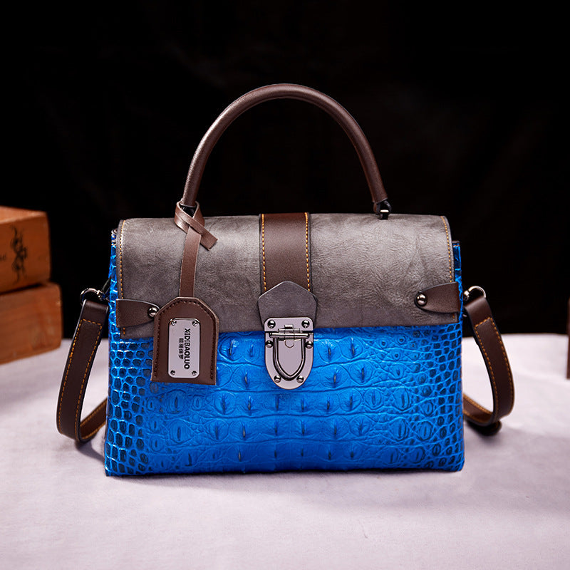 Women's Paul Retro Fashion Embossed Contrast Color Shoulder Bags