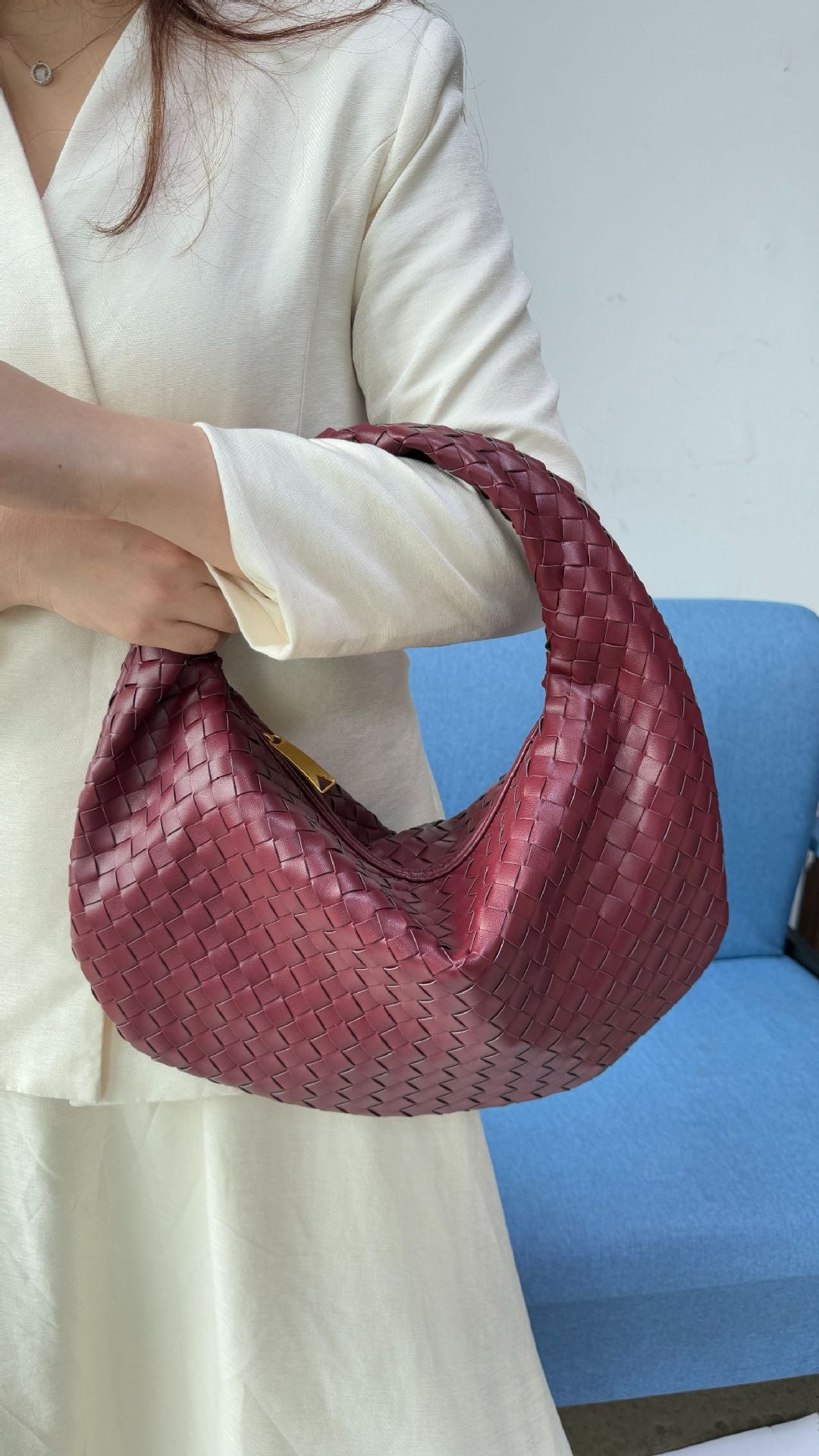 Women's Denim Woven Hand Holding One Underarm Handbags