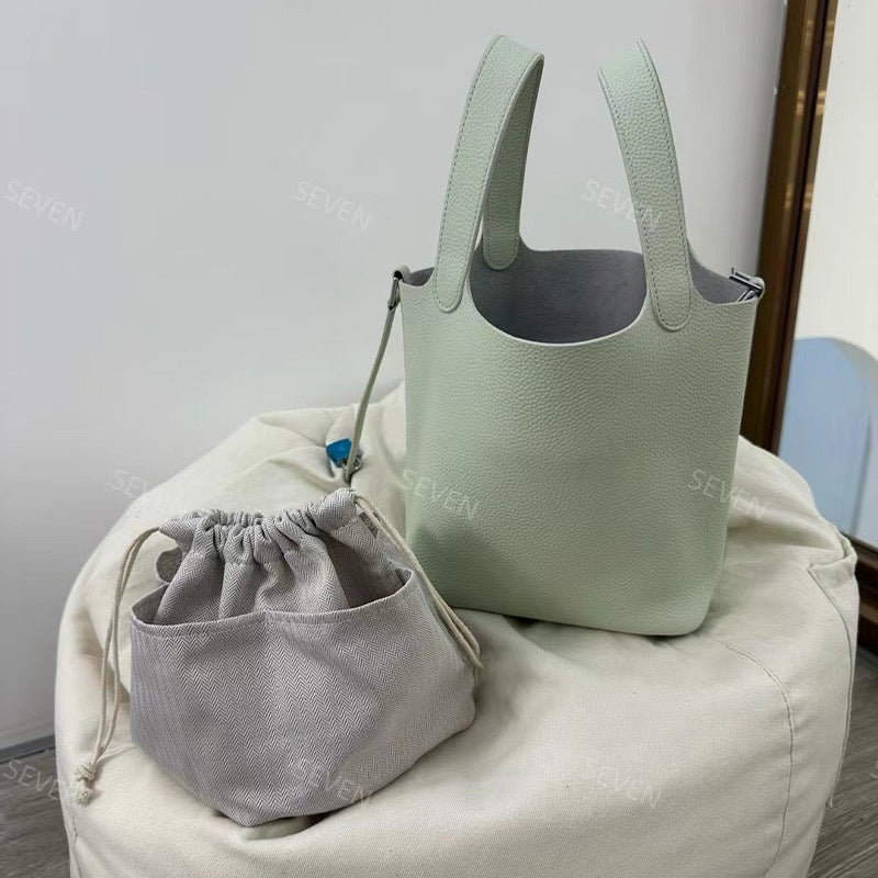 Women's Genuine Leather Vegetable Basket High-grade Design Handbags