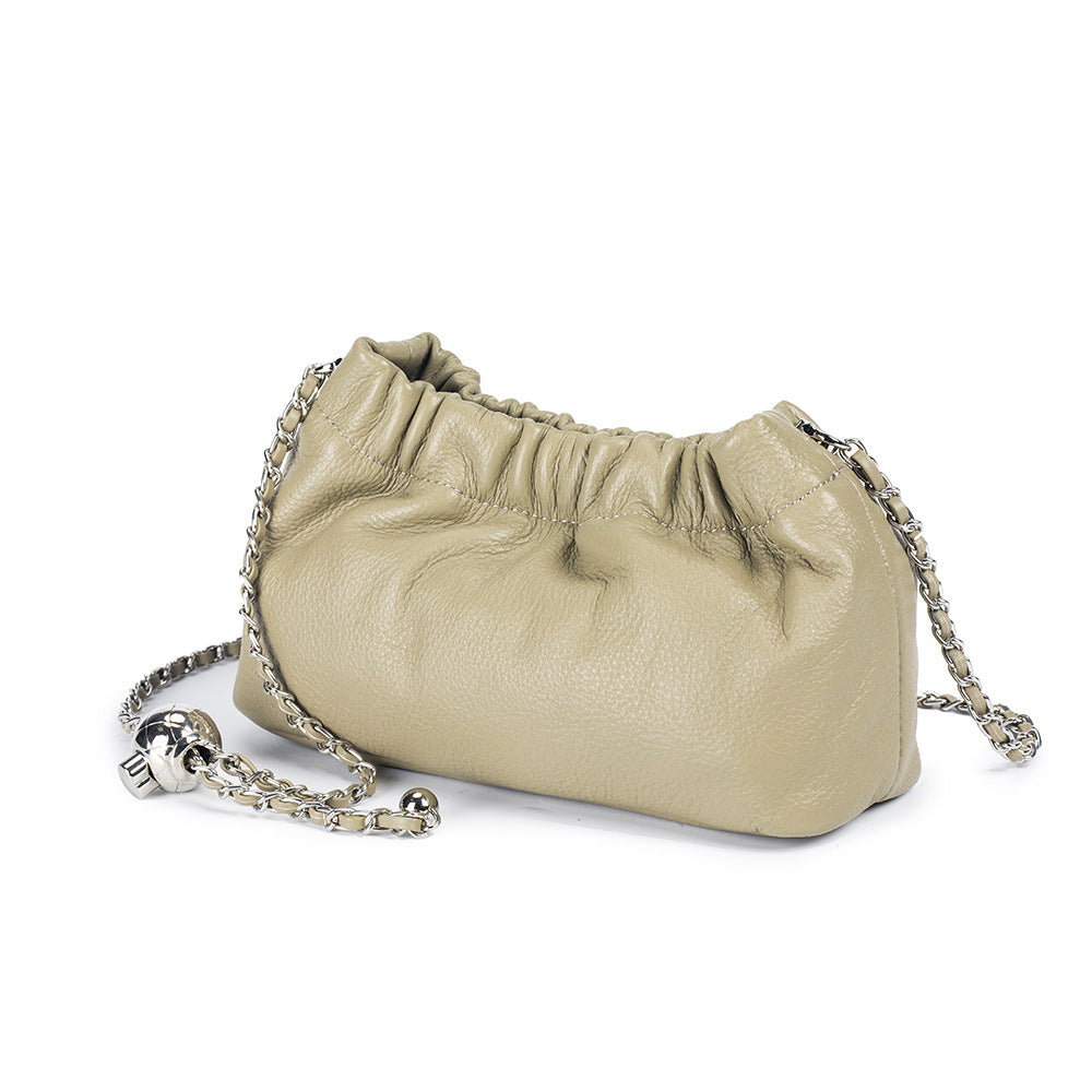 Women's Genuine Leather Chain Underarm High-grade Cloud Bags
