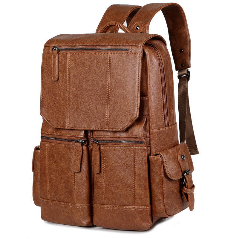 Men's High-grade Leather Vintage Large Capacity Business Backpacks