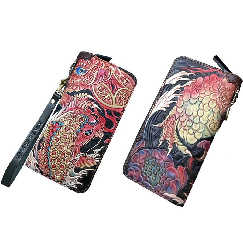 Men's Leather Handmade Female First Layer Cowhide Men's Wallets