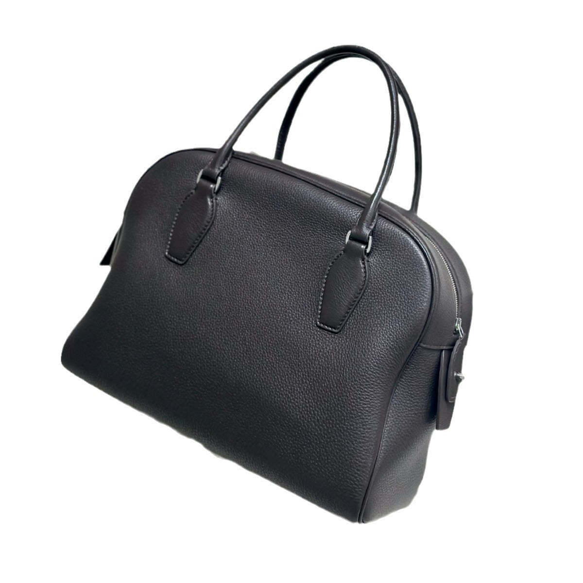 Women's First Layer Cowhide Large Capacity Bowling Vintage Bags