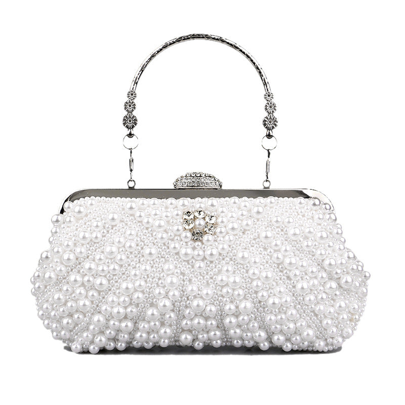 Glamorous Banquet Pearl Clutch Wedding Bridal Evening Bags