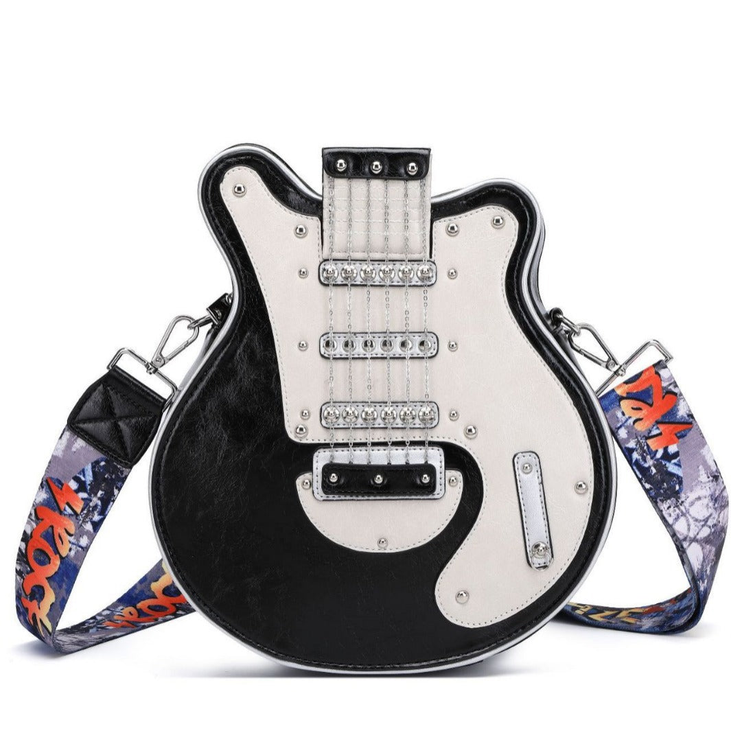 Women's Guitar Shape Handmade Personality Creative Crossbody Bags