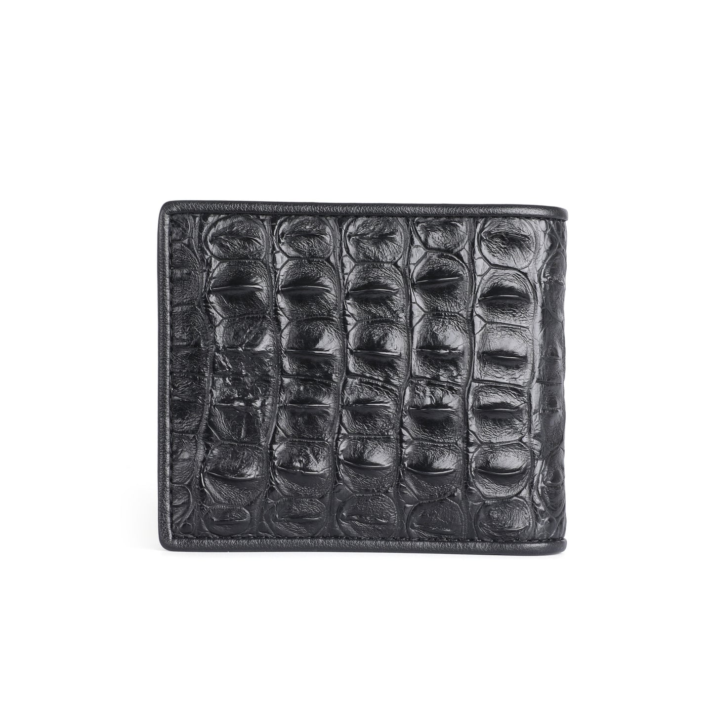 Men's Crocodile Leather Back Bone Genuine Short Card Holder