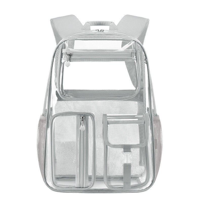 Men's Transparent Jelly High College Large Capacity Backpacks