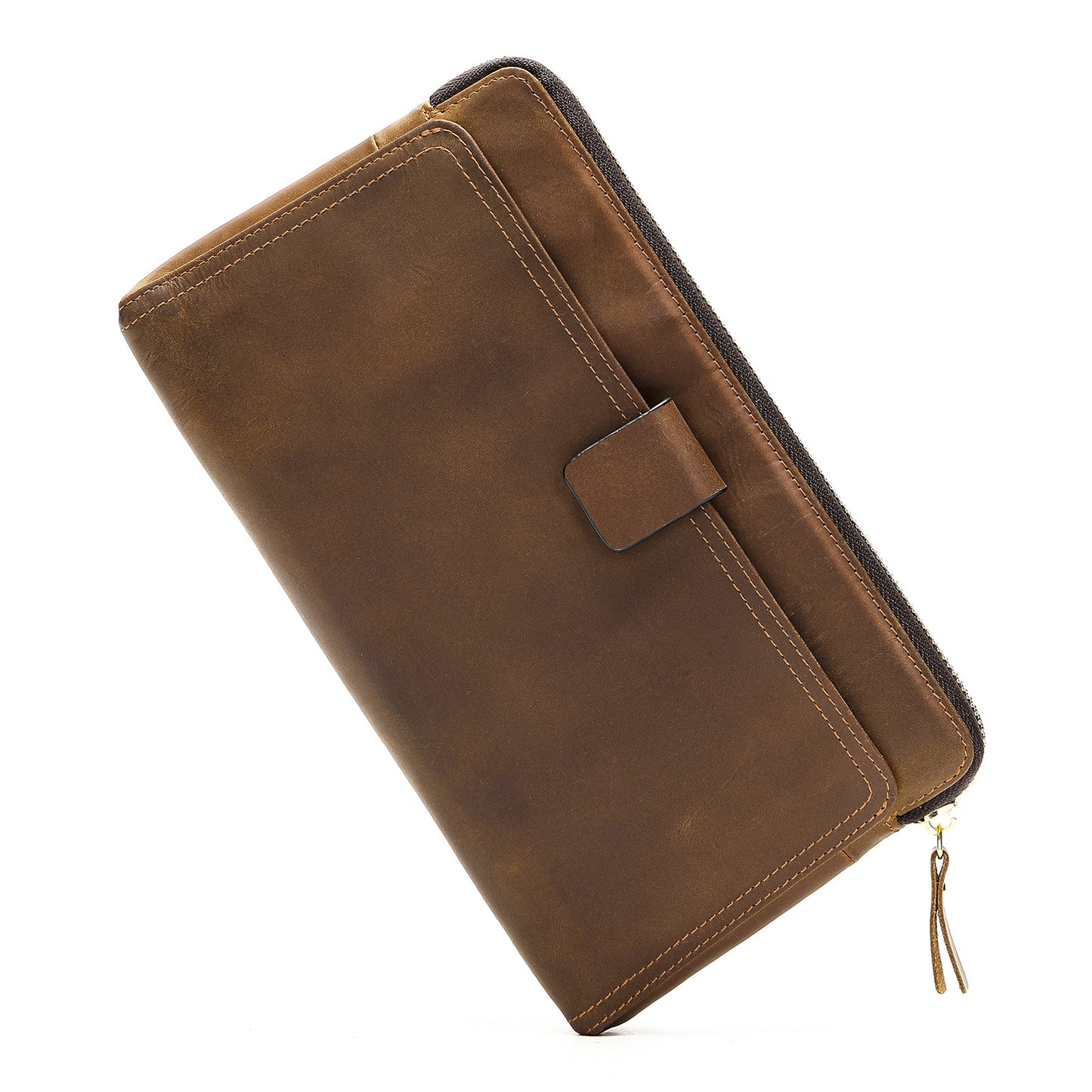 Men's Man First Layer Cowhide Business Clutch Purses