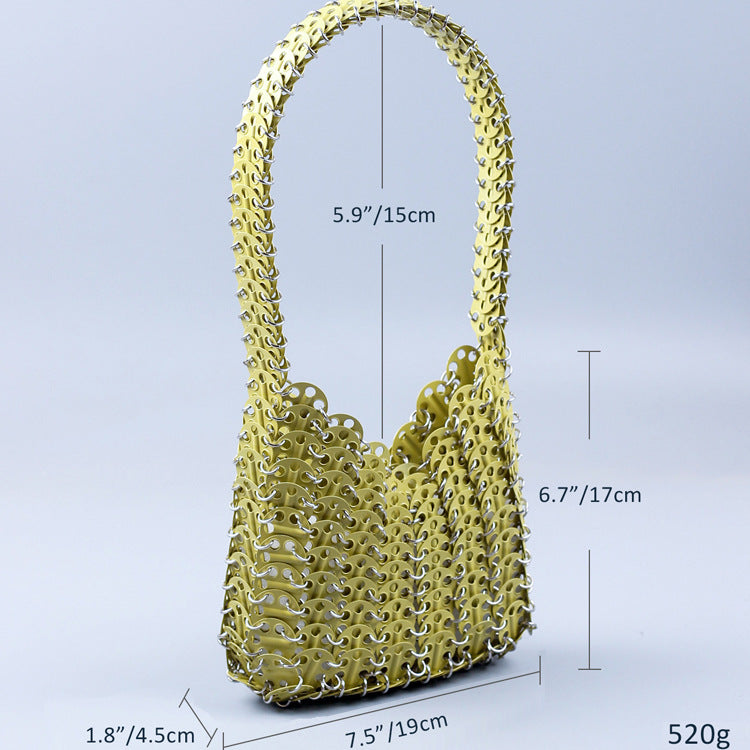 Women's Spray Paint Metal Sequins Handmade Handbags