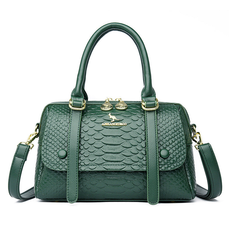 Women's Fashion Embossed Crocodile Pattern Big Bags