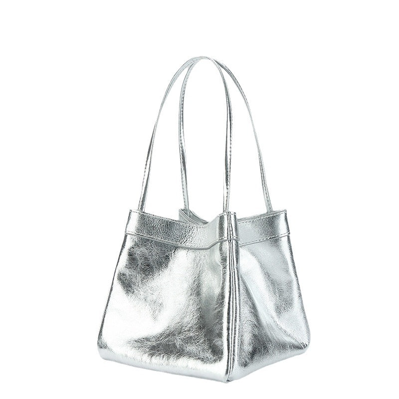 Women's Goat Leather Simple Fashion Genuine Handbags