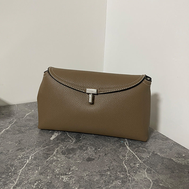 Women's Niche Pillow Lychee Pattern Soft Leather Shoulder Bags