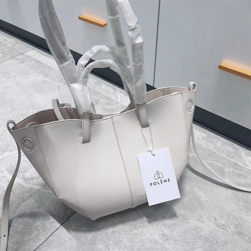 Wings Style Lychee Pattern Cowhide Large Shoulder Bags