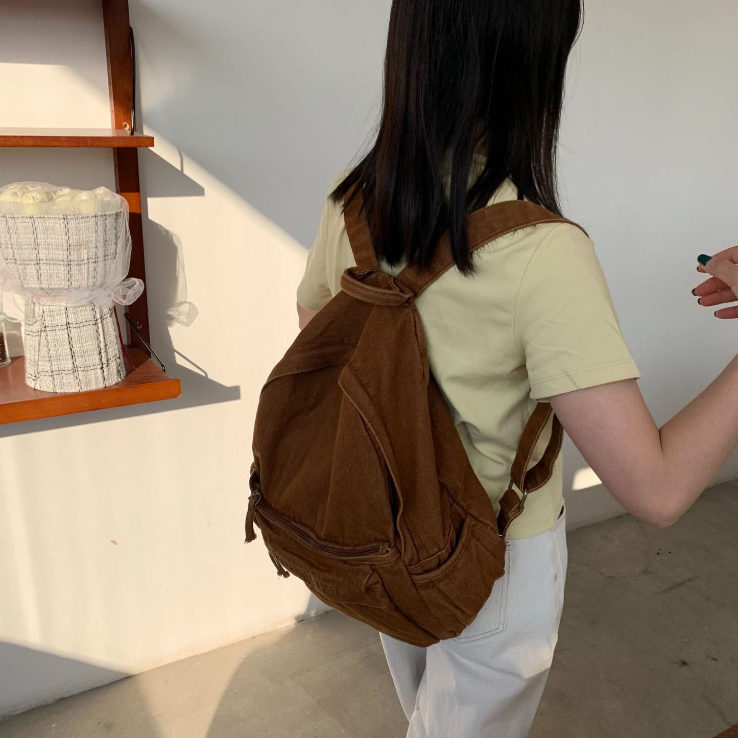 Canvas Retro Artistic Large Capacity Simple Backpacks