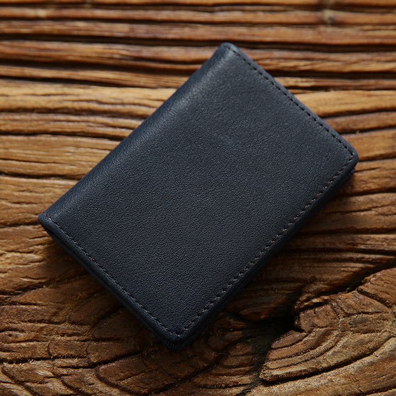 Men's Short First Layer Leather Business Clip Men's Wallets