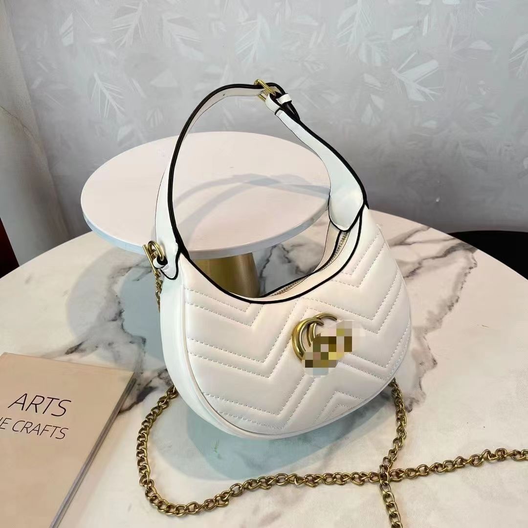 Women's Fashion Printed High-grade Crescent Moon French Crossbody Bags