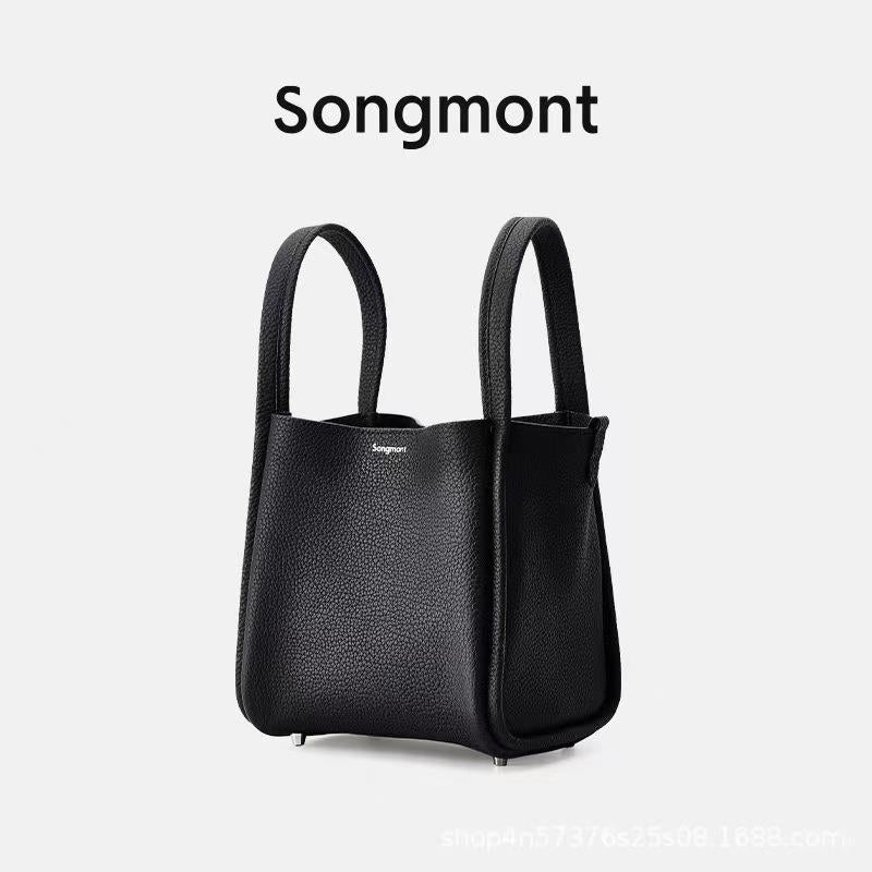 Women's Medium Vegetable Basket Genuine Leather Large Shoulder Bags