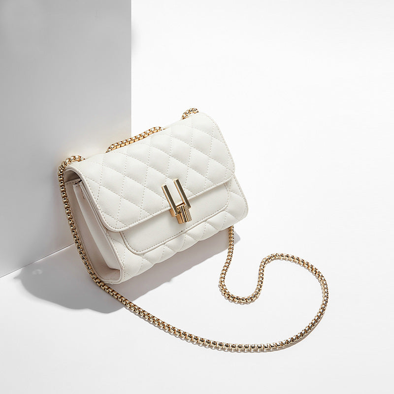 Women's Genuine Leather Rhombus Chain Fashion Bags