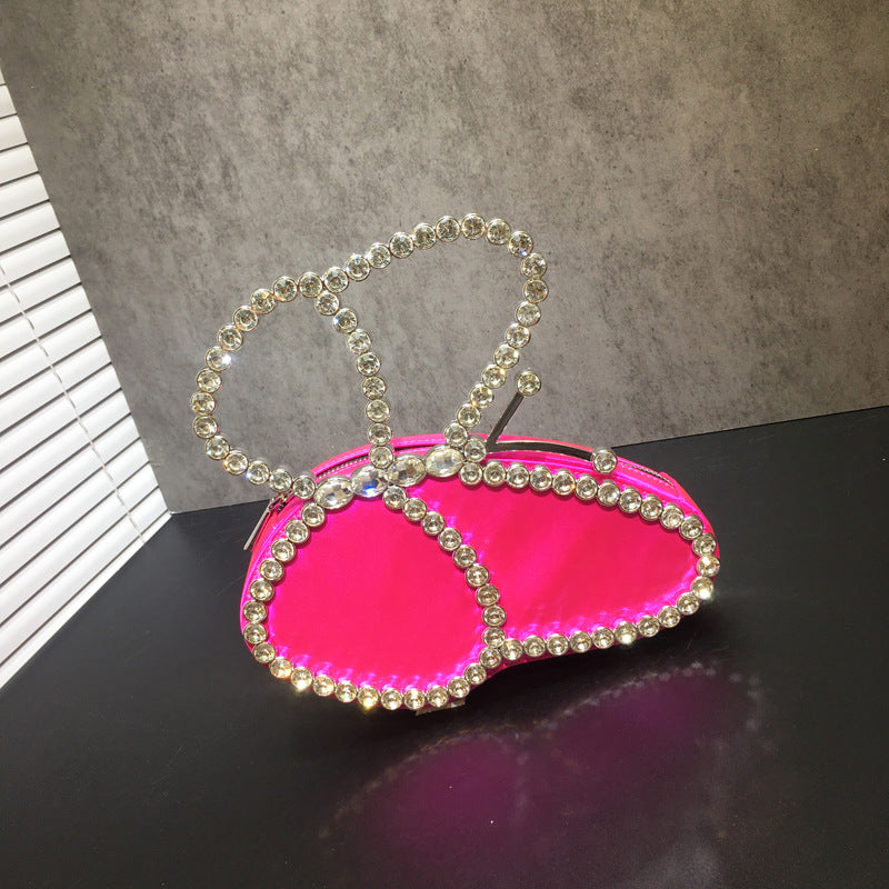 Women's Diamond Niche Design High-grade Butterfly Dinner Bags