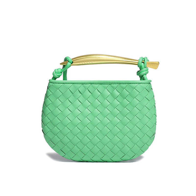 Women's Handmade Woven Fashion Leisure Mini Dumpling Crossbody Bags