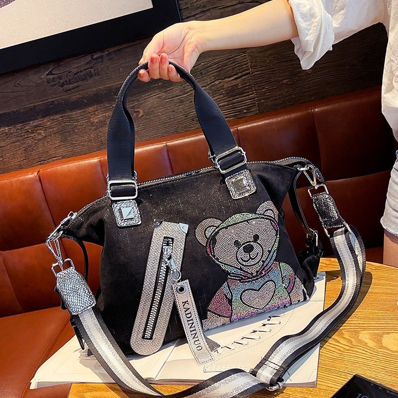 Women's Western Style Diamond Fashion Large Capacity Shoulder Bags
