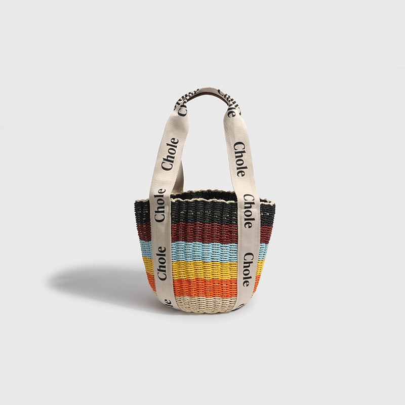Letter Straw Seaside Holiday Large Capacity Shoulder Bags