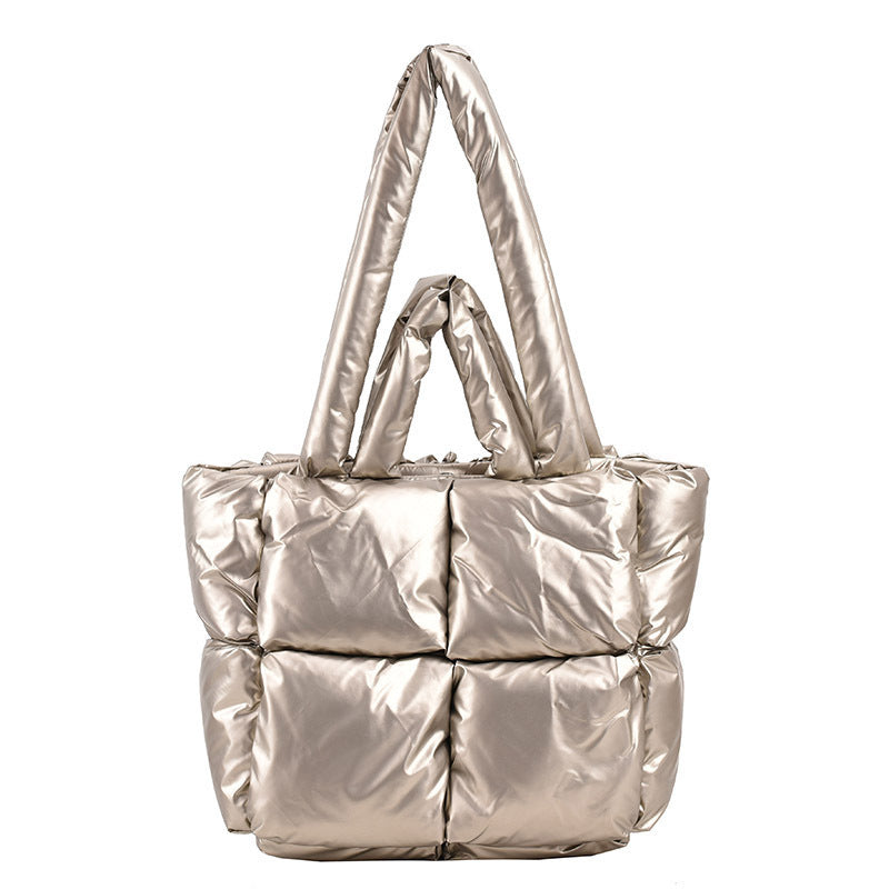 Women's Down Soft Plaid Feeding Cotton Fashion Shoulder Bags