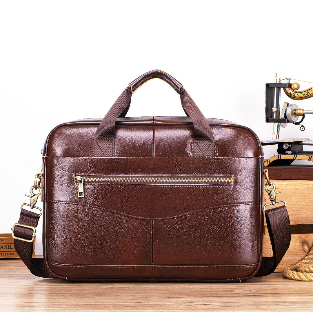 Men's Portfolio Retro Leather Large Capacity Business Men's Handbags