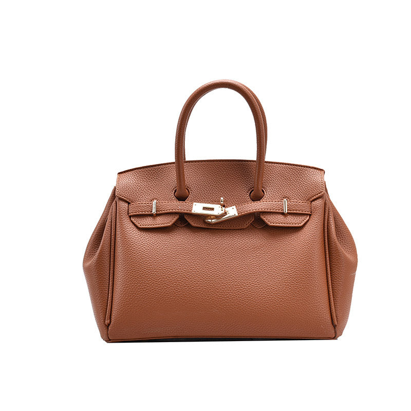 Women's Lychee Pattern Fashion Large Capacity Shoulder Bags