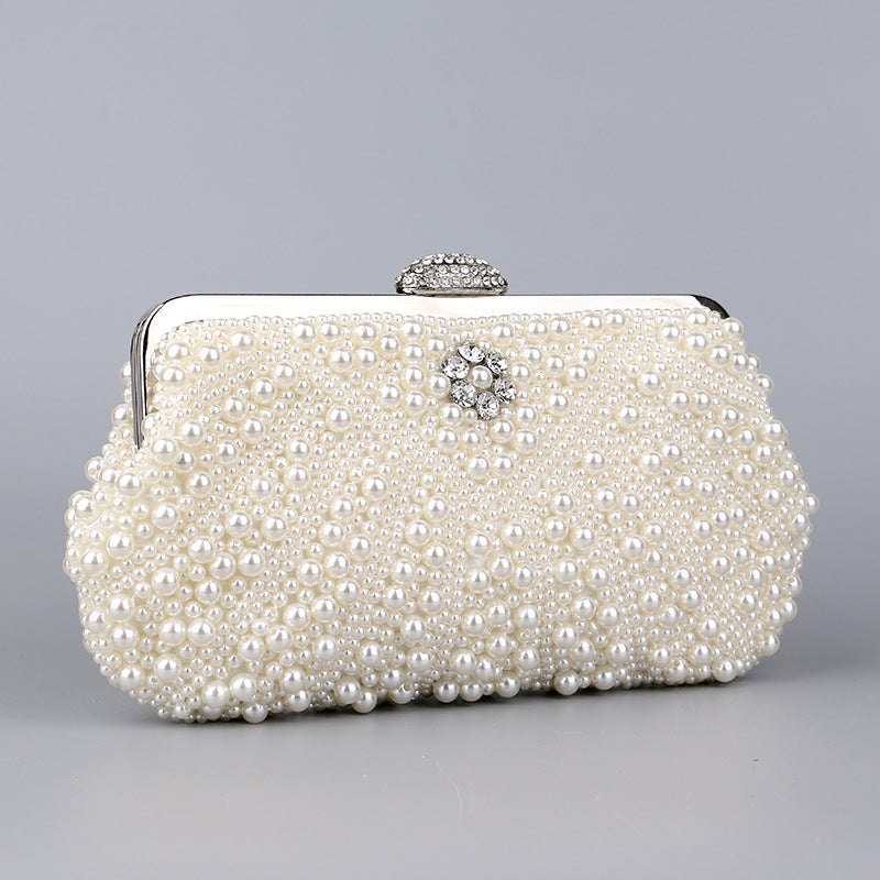Glamorous Banquet Pearl Clutch Wedding Bridal Evening Bags