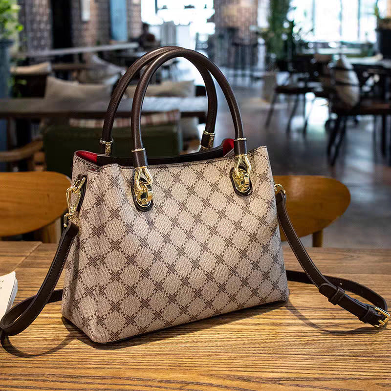 Women's Genuine Leather Fashionable Light Luxury Simplicity Handbags