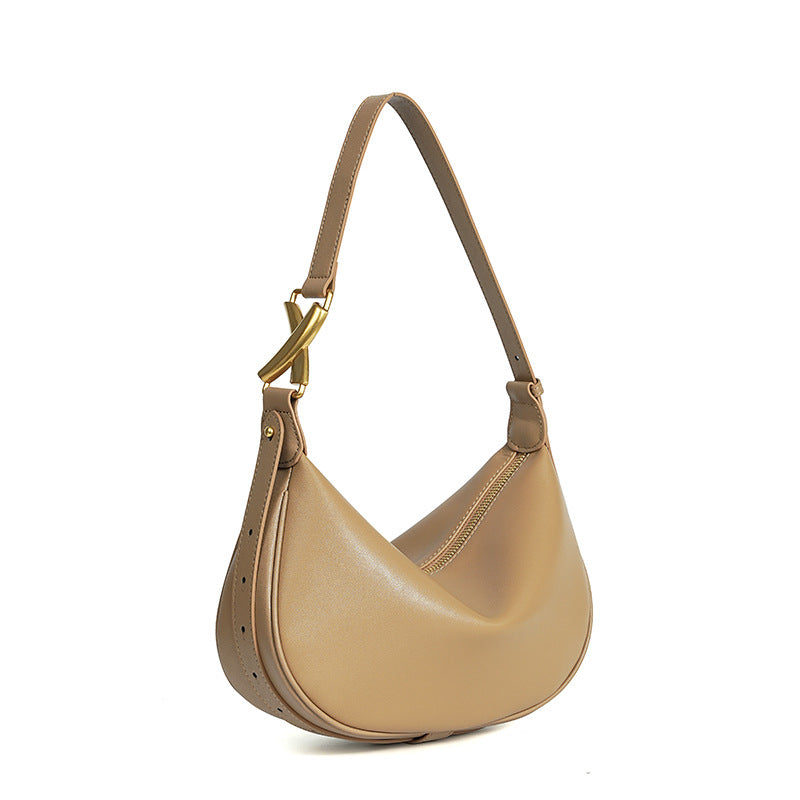 Women's Leather Underarm Selenodont Soft Cowhide High-grade Crossbody Bags