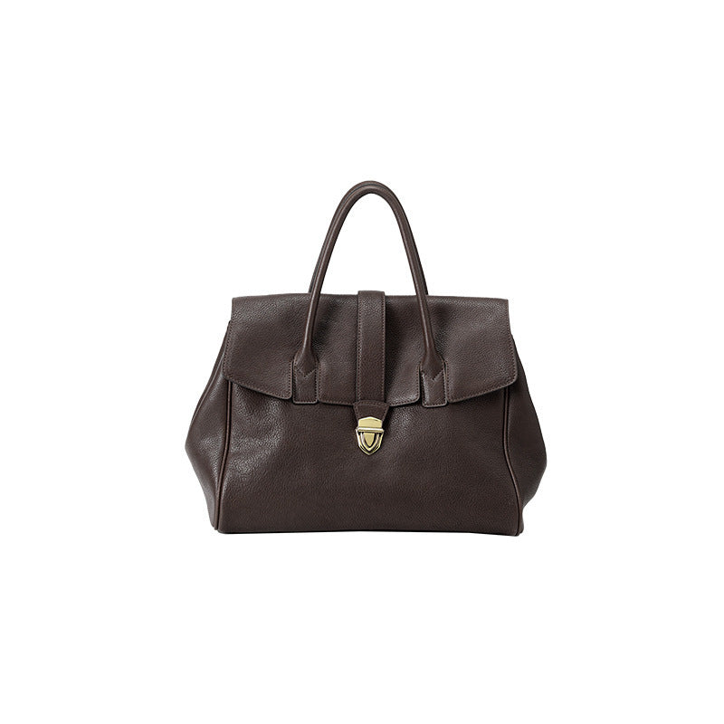 Women's Retro Portable Large Capacity High-grade Commuter Handbags
