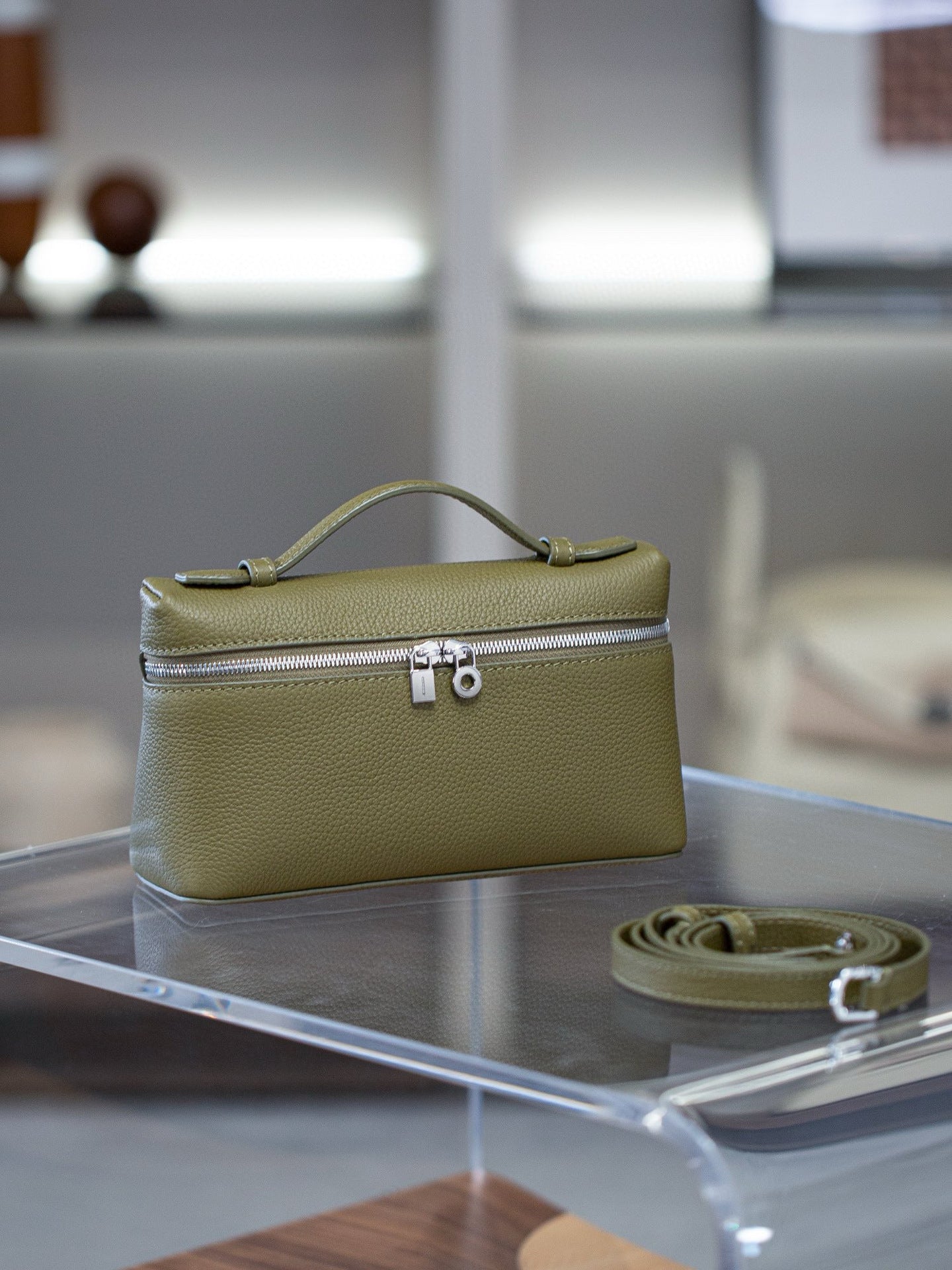 Women's High-grade First Layer Cowhide Lunch Box Bags