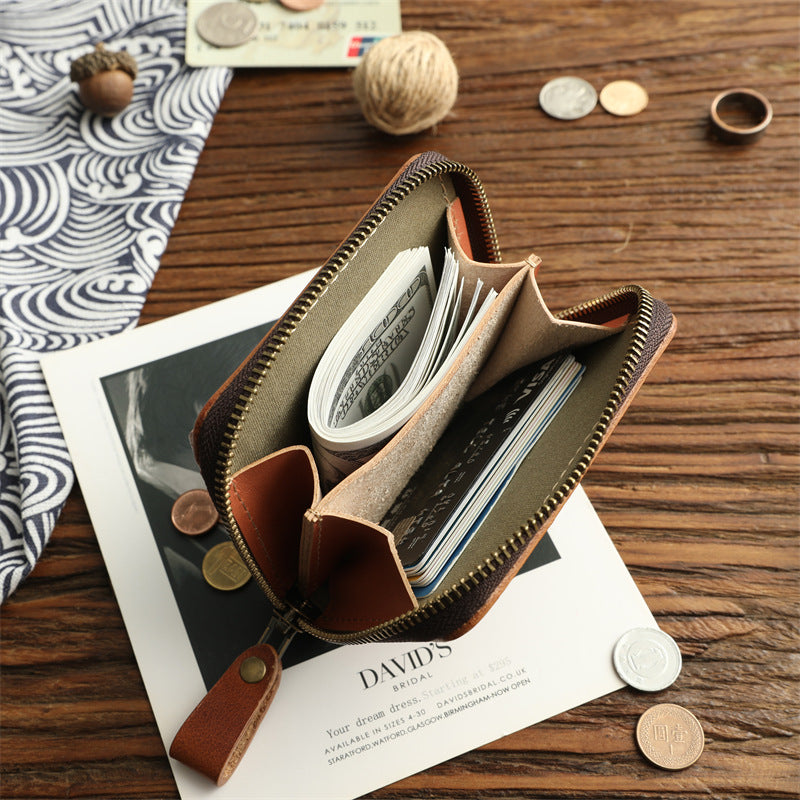 Men's Layer Cowhide Short Genuine Leather Inside Men's Wallets