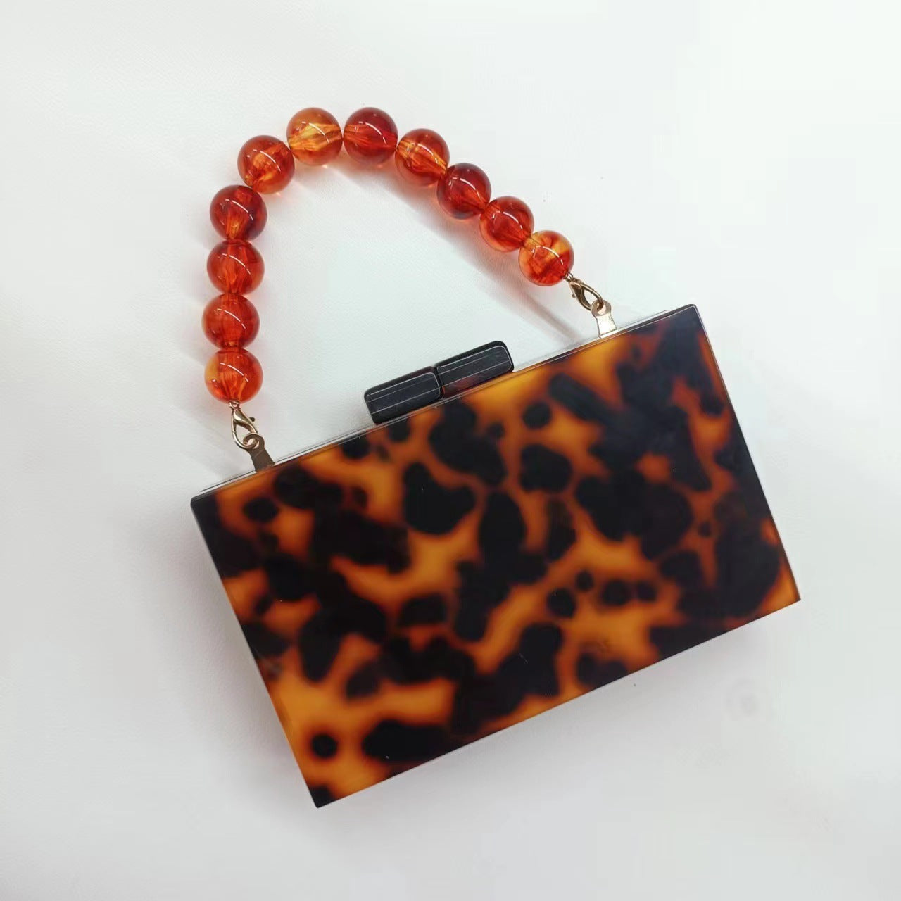 Women's Pearlescent Acrylic Beaded Wrist Hand-held Wedding Evening Bags