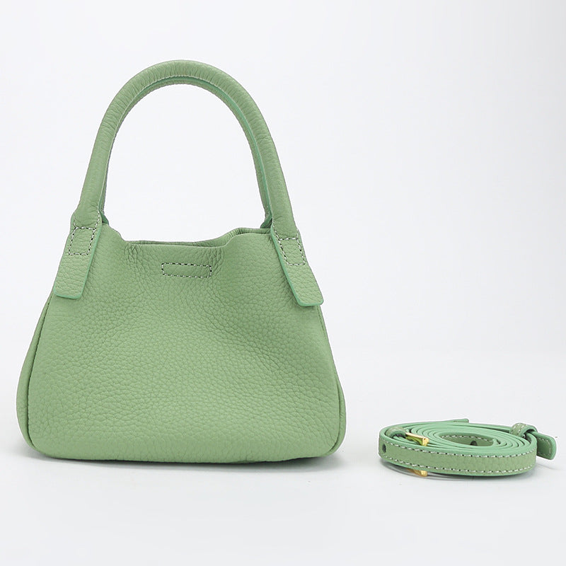 Leather Vegetable Basket Niche High-grade Fashion Bags