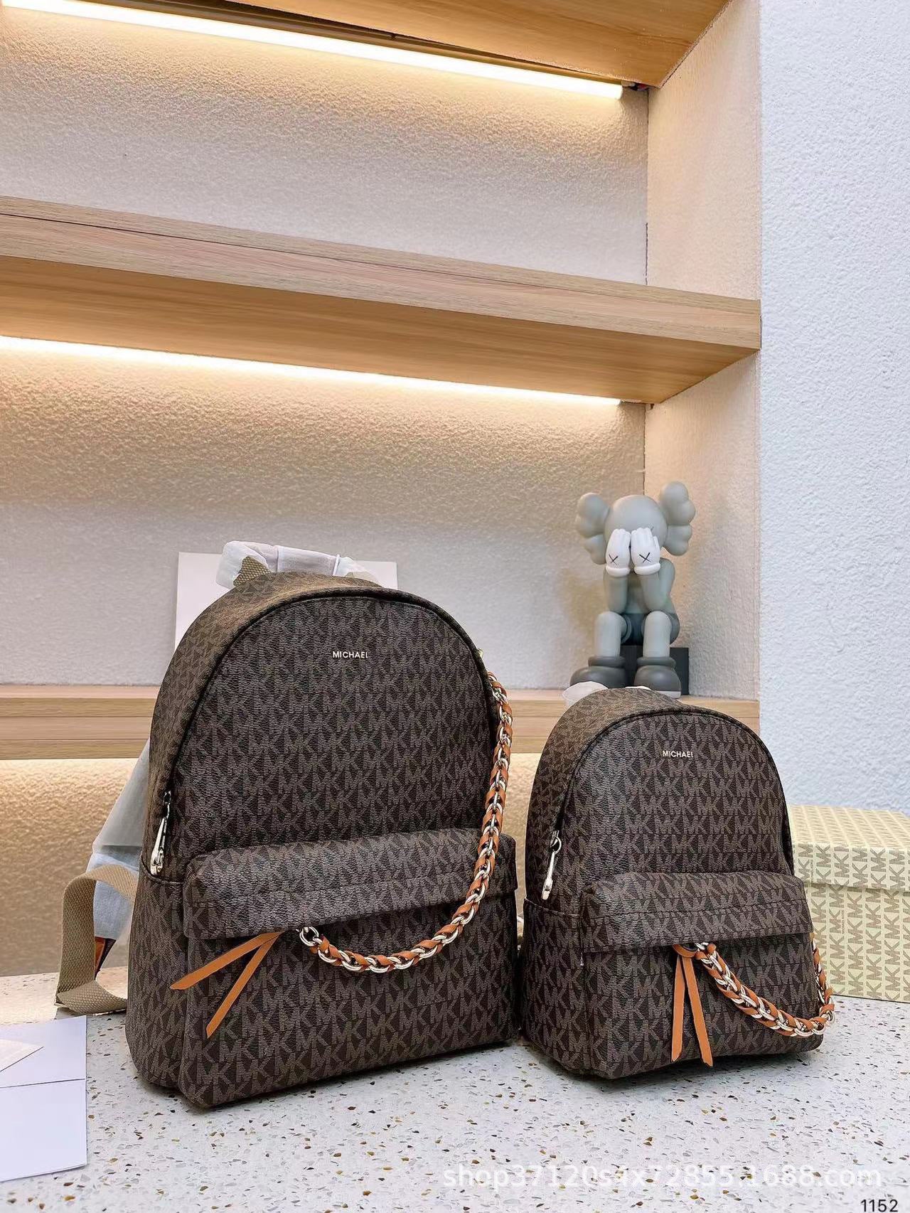 Woven Chain Printing Large Capacity Commuter Backpacks