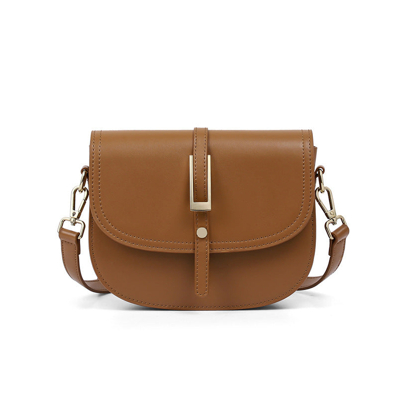 Women's Fashion Genuine Leather Saddle Underarm Crossbody Bags