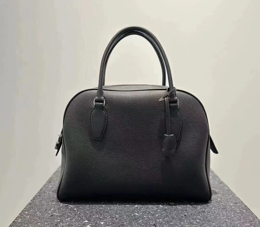 Women's Leather Surface Large Capacity Boston Pillow Shoulder Bags