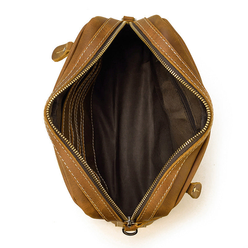 Women's & Men's & Crazy Horse Leather Clutch Vintage Genuine Men's Handbags