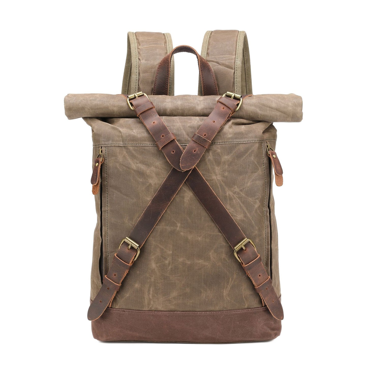 Retro Waterproof Oil Wax Canvas Crazy Backpacks
